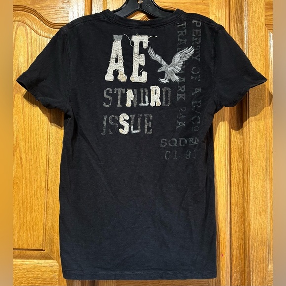 American Eagle Outfitters Black Short Sleeve Athletic Fit Tee Casual Small - Picture 6 of 7